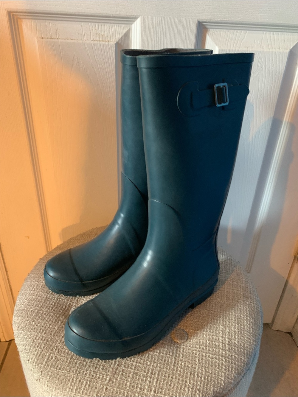 Nomad Teal Slip-On Rubber Boots